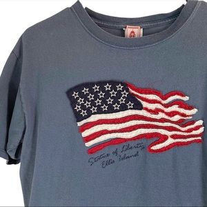 Ellis Island USA Flag Tee M